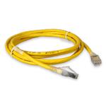 Picture of 10ft Yellow CAT 6A Shielded PVC Ethernet Cable Snagless Easy Clear Boot TAA RJ-45 M/M
