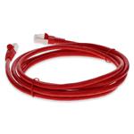 Picture of 10ft Red CAT 6 Shielded PVC Ethernet Cable Snagless Easy Clear Boot TAA RJ-45 M/M