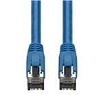 Picture of 5-Pack 10ft Blue CAT 8 Shielded (S/FTP) PVC Ethernet Cable Snagless Easy Boot RJ-45 M/M