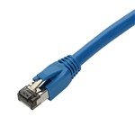 Picture of 5-Pack 10ft Blue CAT 8 Shielded (S/FTP) PVC Ethernet Cable Snagless Easy Boot RJ-45 M/M