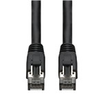 Picture of 5-Pack 10ft Black CAT 8 Shielded (S/FTP) PVC Ethernet Cable Snagless Easy Boot RJ-45 M/M