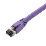 Picture of 10ft Purple CAT 8 Shielded (S/FTP) PVC Ethernet Cable Snagless Easy Boot RJ-45 M/M