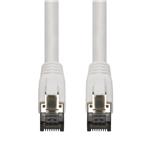 Picture of 10ft White CAT 8 Shielded (S/FTP) PVC Ethernet Cable Snagless Easy Boot RJ-45 M/M