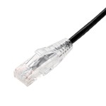 Picture of 5-Pack 10ft Black CAT 6 Slim PVC Ethernet Cable Snagless Clear-Claw RJ-45 M/M