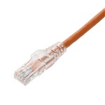Picture of 10ft Orange CAT 6 Slim PVC Ethernet Cable Snagless Clear-Claw TAA RJ-45 M/M