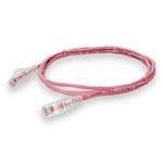 Picture of 10ft Pink CAT 6 Slim PVC Ethernet Cable Snagless Clear-Claw RJ-45 M/M