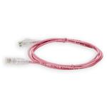 Picture of 10ft Pink CAT 6 Slim PVC Ethernet Cable Snagless Clear-Claw RJ-45 M/M