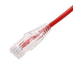 Picture of 10-Pack 10ft Red CAT 6 Slim PVC Ethernet Cable Snagless Clear-Claw RJ-45 M/M