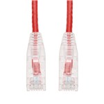 Picture of 5-Pack 10ft Red CAT 6 Slim PVC Ethernet Cable Snagless Clear-Claw RJ-45 M/M