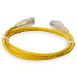 Picture of 10ft Yellow CAT 6 Slim PVC Ethernet Cable Snagless Clear-Claw RJ-45 M/M