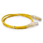 Picture of 10ft Yellow CAT 6 Slim PVC Ethernet Cable Snagless Clear-Claw RJ-45 M/M