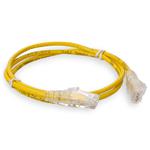 Picture of 10ft Yellow CAT 6 Slim PVC Ethernet Cable Snagless Clear-Claw RJ-45 M/M
