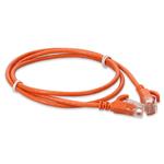 Picture of 10ft RJ-45 (Male) to RJ-45 (Male) Straight Orange Cat6A Slim UTP PVC Copper Patch Cable