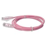 Picture of 10ft Pink CAT 6A Slim PVC Ethernet Cable Snagless Clear-Claw RJ-45 M/M