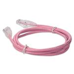 Picture of 10ft Pink CAT 6A Slim PVC Ethernet Cable Snagless Clear-Claw RJ-45 M/M