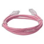 Picture of 10ft Pink CAT 6A Slim PVC Ethernet Cable Snagless Clear-Claw RJ-45 M/M