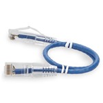 Picture of 10ft Blue CAT 6A Slim PVC Ethernet Cable Snagless Clear-Claw RJ-45 M/M
