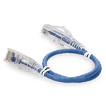 Picture of 10ft Blue CAT 6A Slim PVC Ethernet Cable Snagless Clear-Claw RJ-45 M/M