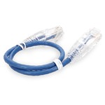 Picture of 10ft Blue CAT 6A Slim PVC Ethernet Cable Snagless Clear-Claw RJ-45 M/M