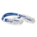 Picture of 10ft Blue CAT 6A Slim PVC Ethernet Cable Snagless Clear-Claw RJ-45 M/M