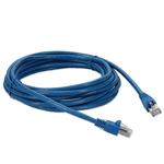 Picture of 12ft Blue CAT 6A Shielded PVC Ethernet Cable Snagless Easy Clear Boot RJ-45 M/M