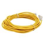 Picture of 13ft Yellow CAT 6 Slim PVC Ethernet Cable Snagless Clear-Claw RJ-45 M/M