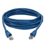 Picture of 14ft Blue CAT 6A Shielded PVC Ethernet Cable Snagless Easy Clear Boot RJ-45 M/M