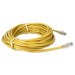 Picture of 14ft Yellow CAT 6A Shielded PVC Ethernet Cable Snagless Easy Clear Boot RJ-45 M/M