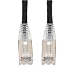 Picture of 14ft Black CAT 6A Shielded PVC Ethernet Cable Snagless Easy Clear Boot RJ-45 M/M