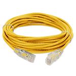 Picture of 14ft Yellow CAT 6 Slim PVC Ethernet Cable Snagless Clear-Claw RJ-45 M/M