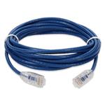 Picture of 14ft Blue CAT 6A Slim PVC Ethernet Cable Snagless Clear-Claw RJ-45 M/M