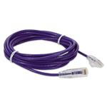 Picture of 14ft Purple CAT 6A Slim PVC Ethernet Cable Snagless Clear-Claw RJ-45 M/M