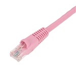 Picture of 15ft Pink CAT 6 PVC Ethernet Cable Snagless Bubble Boot RJ-45 M/M