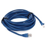 Picture of 10-Pieces of 15ft Blue CAT 6A PVC Ethernet Cables Snagless Bubble Boot RJ-45 M/M