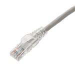 Picture of 15ft Gray CAT 6A PVC Ethernet Cable Snagless Easy Clear Boot TAA RJ-45 M/M