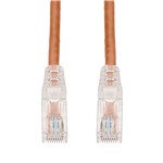 Picture of 15ft Orange CAT 6A PVC Ethernet Cable Snagless Easy Clear Boot TAA RJ-45 M/M