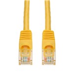 Picture of 15ft Yellow CAT 6A PVC Ethernet Cable Snagless Bubble Boot RJ-45 M/M