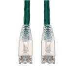 Picture of 15ft Green CAT 6A Shielded PVC Ethernet Cable Snagless Easy Clear Boot RJ-45 M/M