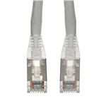 Picture of 15ft Gray CAT 6A Shielded PVC Ethernet Cable Snagless Easy Clear Boot RJ-45 M/M