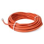 Picture of 15ft Orange CAT 6A Shielded PVC Ethernet Cable Snagless Easy Clear Boot TAA RJ-45 M/M