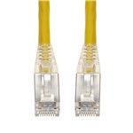 Picture of 15ft Yellow CAT 6A Shielded PVC Ethernet Cable Snagless Easy Clear Boot TAA RJ-45 M/M