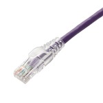 Picture of 15ft Purple CAT 6 Plenum-Rated Ethernet Cable Snagless Easy Clear Boot TAA RJ-45 M/M