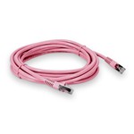 Picture of 15ft Pink CAT 6 Shielded PVC Ethernet Cable Snagless Easy Clear Boot RJ-45 M/M