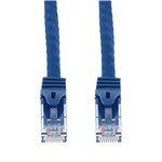Picture of 15ft Blue CAT 6 PVC Ethernet Cable Snagless Easy Boot RJ-45 M/M