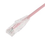 Picture of 15ft Pink CAT 6 Slim PVC Ethernet Cable Snagless Clear-Claw RJ-45 M/M