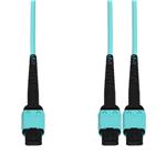Picture of 4m MPO/UPC to 2xMPO/UPC Aqua OM4 OFNP (Plenum-Rated) 16-Strand Fiber Fanout Cable