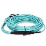 Picture of 5m MPO-16/UPC to 4xMPO/UPC Aqua OM4 OFNR (Riser-Rated) 16-Strand Fiber Fanout Cable