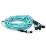 Picture of 5m MPO-16/UPC to 4xMPO/UPC Aqua OM4 OFNR (Riser-Rated) 16-Strand Fiber Fanout Cable