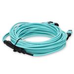 Picture of 9m MPO-16/UPC to 4xMPO/UPC Aqua OM4 OFNR (Riser-Rated) 16-Strand Fiber Fanout Cable