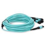 Picture of 9m MPO-16/UPC to 4xMPO/UPC Aqua OM4 OFNR (Riser-Rated) 16-Strand Fiber Fanout Cable